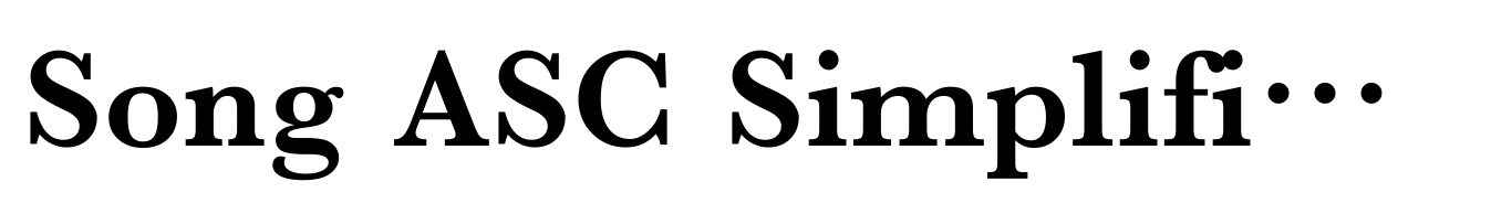 Song ASC Simplified Extrabold
